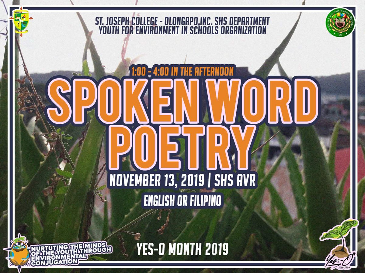 SJCSHYesO's tweet photo. BE PART OF THE CHANGE!

Join the following activities and be the VOICE of the YOUTH!

#YOUTH4NATURE https://t.co/OtEPkc3w2h