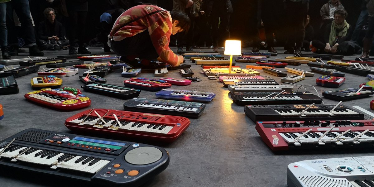 birdtwitchr's tweet photo. I was completely immersed in a rich, shimmering, beautiful sonic tapestry yesterday at @asuna_aotoao 's incredible #100Keyboards performance at #sonica @crypticglasgow - on again at 3pm today at @EngineworksGla - don't miss it! https://t.co/gwJTlIRACo https://t.co/9O3B5Zk9of