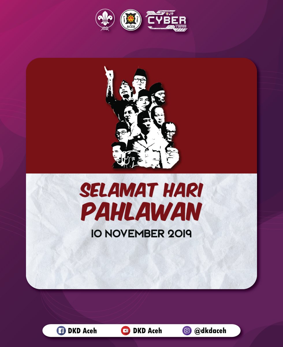 Selamat Hari Pahlawan
10 November 2019. .
"Perjuangan tidak mengenal tempat dan waktu. Ia akan selalu hadir dalam jiwa- jiwa yang merdeka".
.
rberita