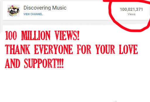 DiscoveringMus2's tweet image. #DiscoveringMusic #100millionviews #Roadtosuccess #youtubechannel