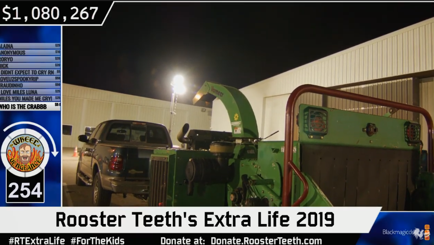 NegaMexGaming's tweet photo. And as our boys walk out into that cold morning they lay #2Spooky to rest, the only way they can...in a wood chipper #Death2Spooky #RTExtraLife https://t.co/qe5AR3mKVa