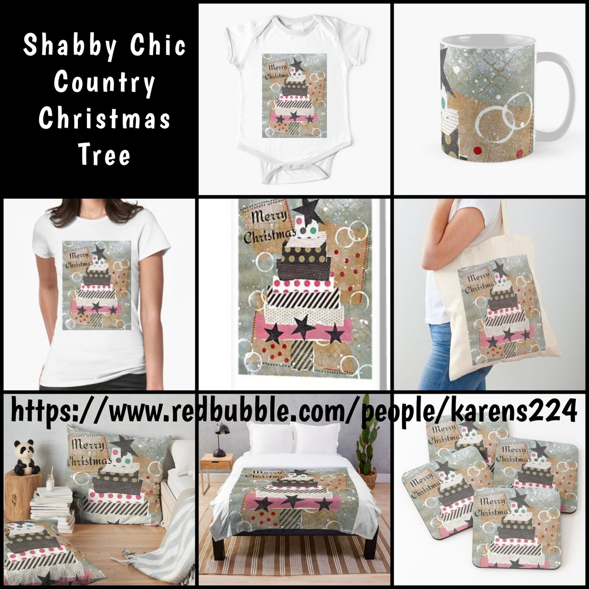 Shabby Chic Country Christmas Tree
Apparel, Home Decor, Bags, Mugs, Cards & MORE!
Click my link to shop!
redbubble.com/people/karens2…
#shabbychicchristmas #countrychristmas #apparel #homedecor #xmas #merrychristmas #giftideas