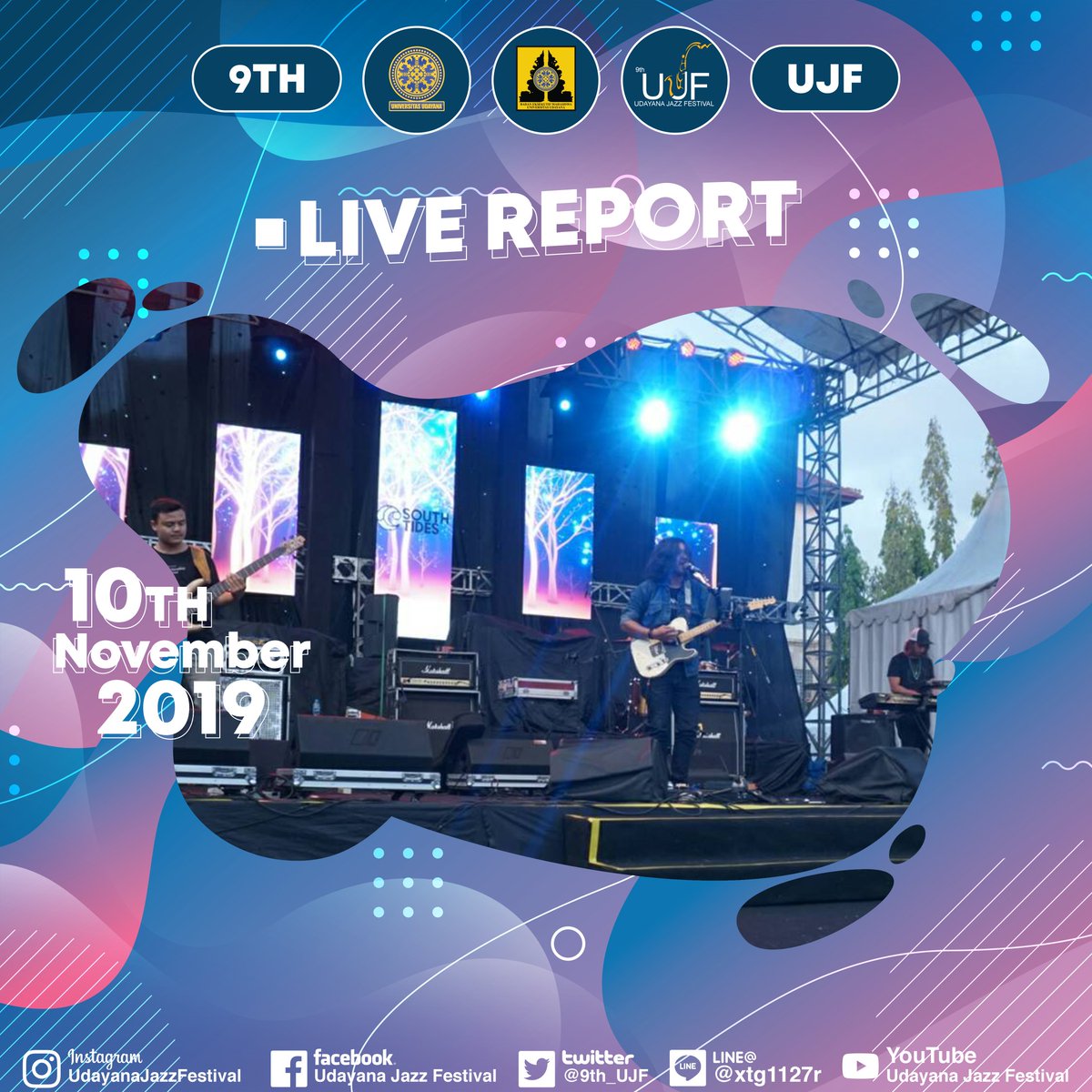 [Live Report - Southtides]

It is so lit here right now guys! Southtides is currently rock the stage of Udayana Jazz Festival! Come see them and have fun with us, get yourself some refreshment!