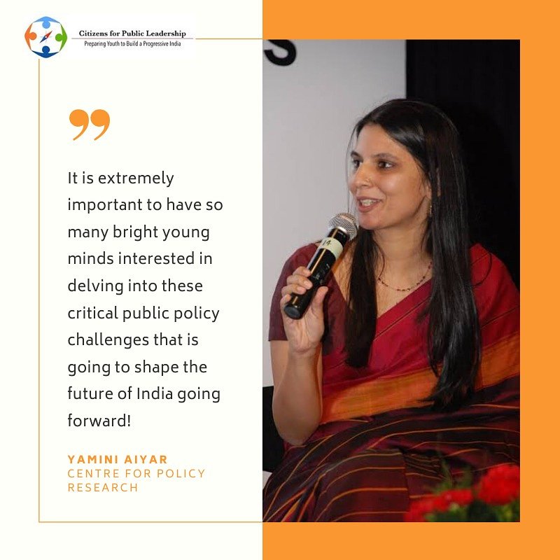CPLFellows's tweet photo. Yamini Aiyar, CEO of Centre for Policy Research (@CPR_India), has been a thought leader for #CPLFellows for two consecutive years!
She spoke to us about education and administrative reforms in India.
#CPL3 #CPLIndia https://t.co/W6v1beRPzl