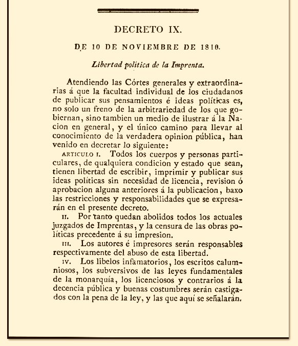 AntonioBouza's tweet photo. En Andalucía fue...

> 10 de Noviembre 1810: Decreto IX de las Cortes de #LaIslaDeLeón (#SanFernando) sobre 'Libertad política de la Imprenta' 
#LibertadDePrensa Libertad de opinión y expresión 
#Historia #Periodismo 
#EfeméridesAndaluzas 
Reportando a #EnPortada 🗞 de @JPBellido https://t.co/wJI2MdavLI
