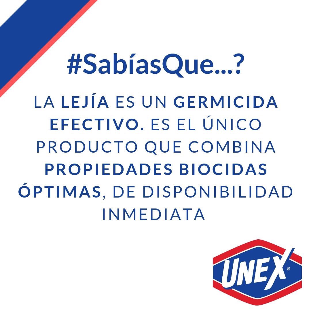 UNEXoficial's tweet photo. #SabíasQue... La lejía, indudablemente es el mejor agente desinfectante conocido, elimina la totalidad de los microorganismos conocidos en concentraciones de producto relativamente bajas https://t.co/dNRrJ5EXXg