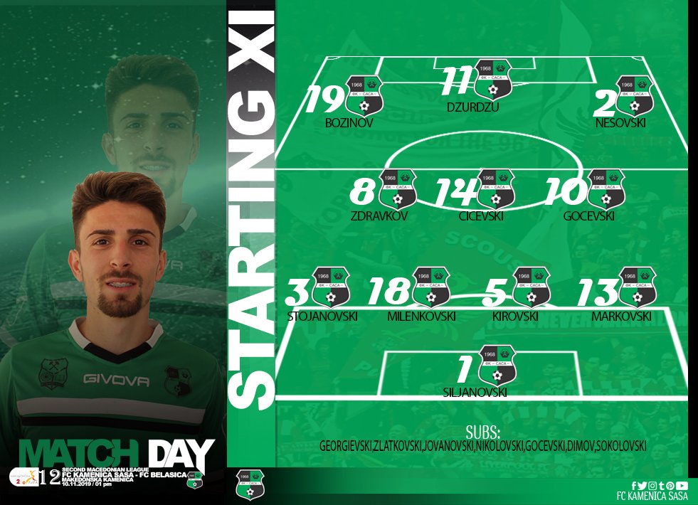 fk_sasa's tweet photo. π¨ Starting XI #FcSasa
β½ #SasaBelasica
π #MyHeartIsGreenBlack πβ½π€ https://t.co/EgU2x4Ij2t