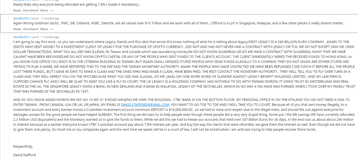 Ive had a blossoming  #bromance with  #davidstafford of  #tcabank for quite a while. I mean who wouldn't be curious about a mysterious irishman worth a zillion dollars living in tiawan with canadian and japanese flatmates and what an amazing wordsmith.