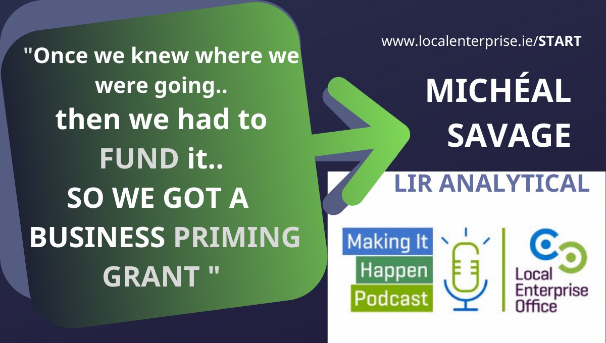LocalEnterprise.ie (@loc_enterprise) on Twitter photo "Once we knew where we were going..then we had to FUND it..so we got a business priming grant "
Michéal Savage chats with <a href="/ConallOM/">Conall O Móráin</a> on how he's been #MakingItHappen for Lir Analytical with #LocalEnterprise support!
Listen at buff.ly/2NyKefm
@LeoLongford <a href="/Entirl/">Enterprise Ireland</a> "Once we knew where we were going..then we had to FUND it..so we got a business priming grant "
Michéal Savage chats with <a href="/ConallOM/">Conall O Móráin</a> on how he's been #MakingItHappen for Lir Analytical with #LocalEnterprise support!
Listen at buff.ly/2NyKefm
@LeoLongford <a href="/Entirl/">Enterprise Ireland</a>