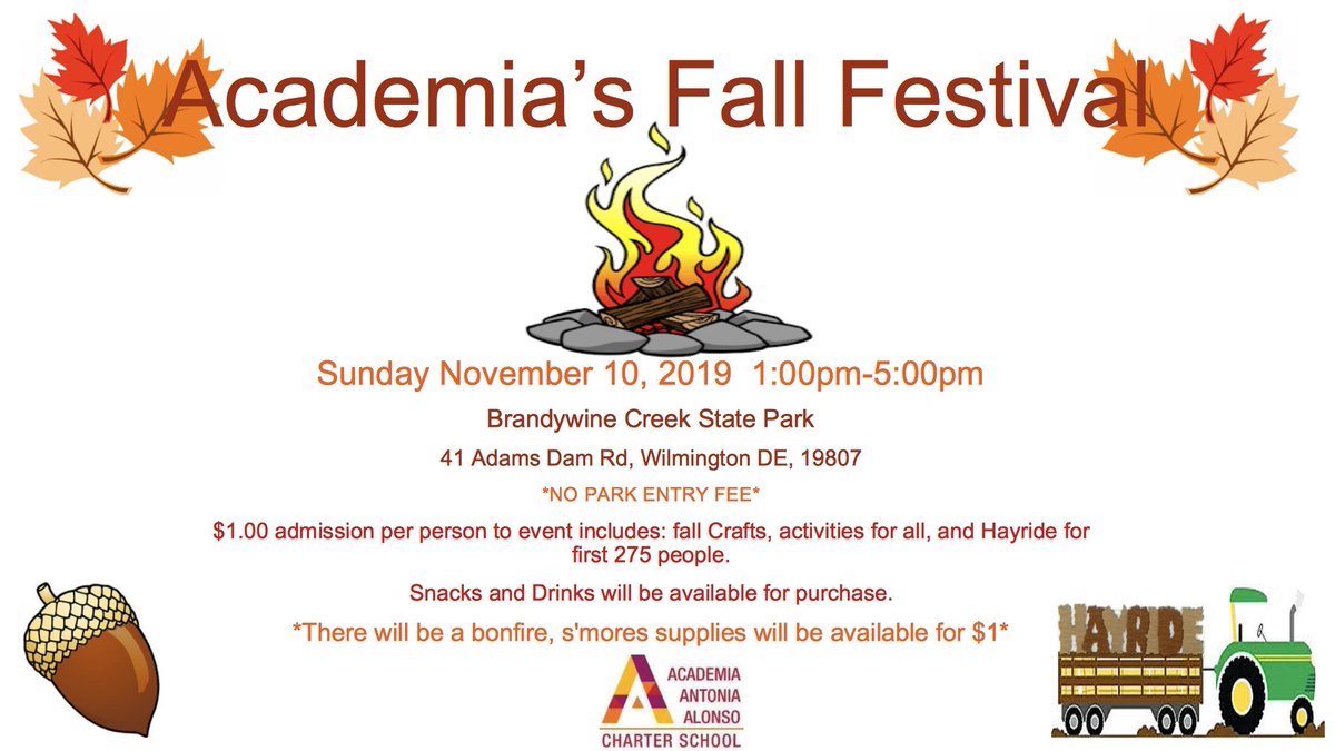Park at the Nature Center and follow the signs for our school event.  See you there!

Estacione en el Centro de Naturaleza y siga los signos para el evento de la escuela. Los esperamos.