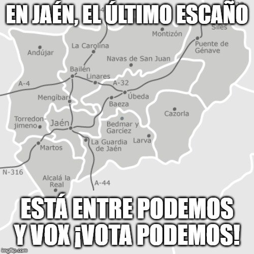 UnidasPodemosJ's tweet photo. Que no falte tu voto.

 #UnidasPodemos10N #VotaPorFavor https://t.co/PZanGFgBSr