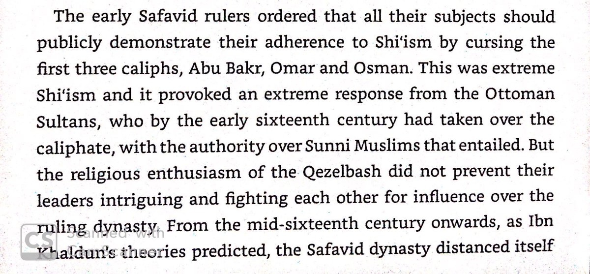 Discussion of Ib Khaldun’s asabiya/decadence theory & how it applies to Nader’s predecessors, the Safavids. Safavids started as fanatical Shia warbands in late 1400s & were corrupted by harem life & dynastic intrigues by the early 1700s.