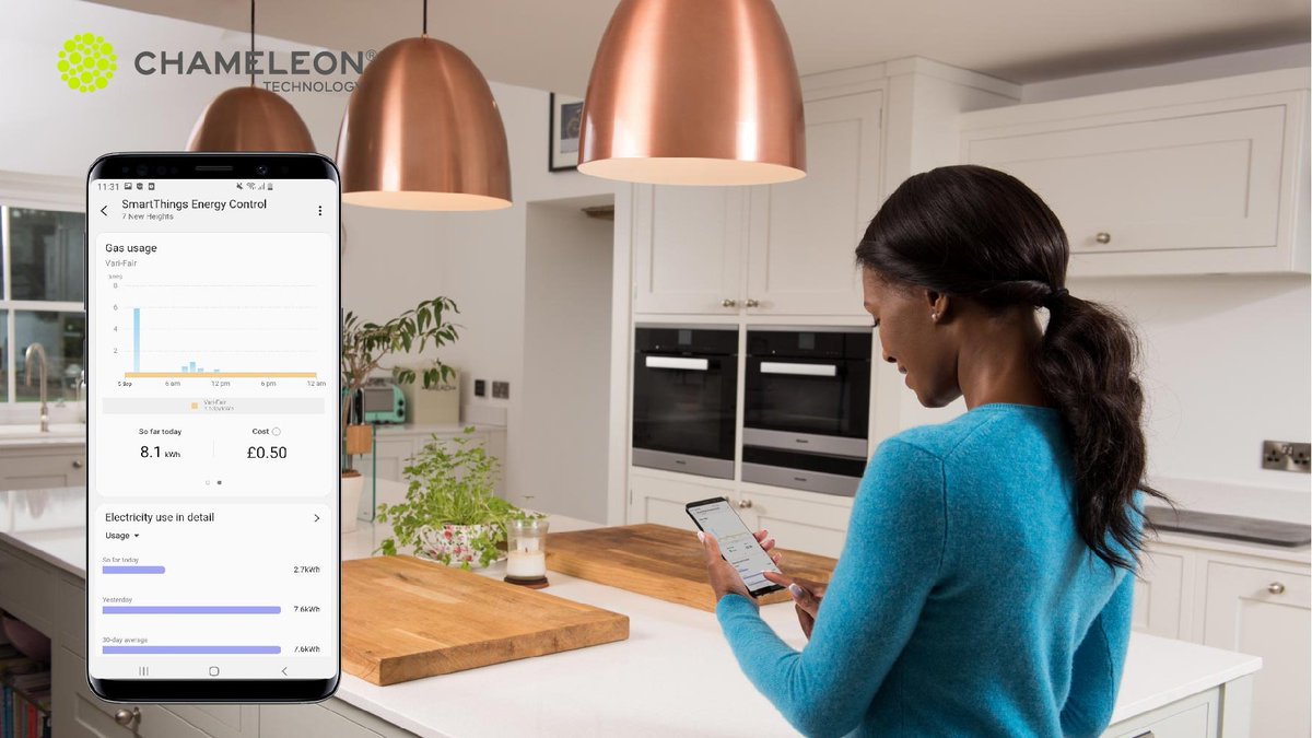 smartchameleon's tweet image. .@smartchameleon rende #SmartThingsEnergyControl possibile, permettendo ai consumatori di energia dotati di #SmartMeters di connettere dati energetici e controlli della smart home in un facile App. Venite a trovarci @EUW_live il padiglione @ESMIG_EU. bit.ly/ChamTechEUW2019