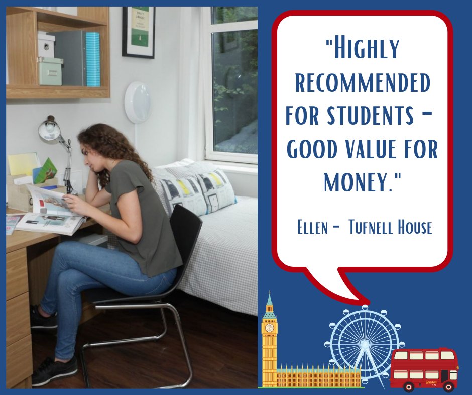 BritanniaSts's tweet photo. "This room is highly recommended for students...I think it is good value for money."

- Ellen, Tufnell House

#Testimonial #Students #LondonLiving https://t.co/H6zVJWR2bb