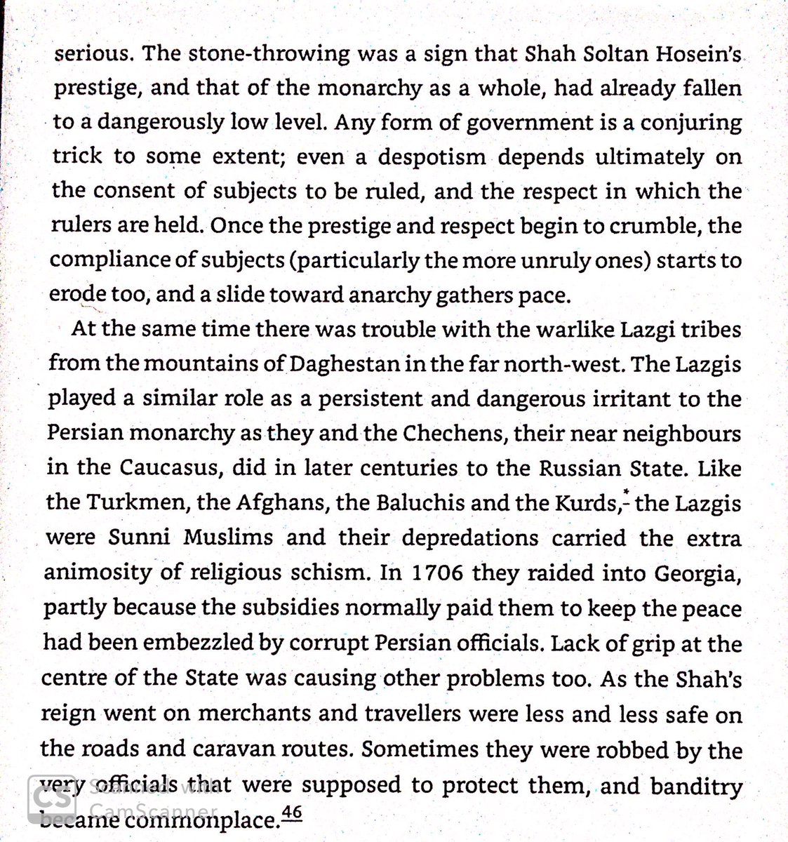 Safavids suffered from serious urban unrest by 1710. Lezgin, Baluchi, & Afghan tribesmen raided Iran. Naturally, central authority declined & local leaders asserted themselves.