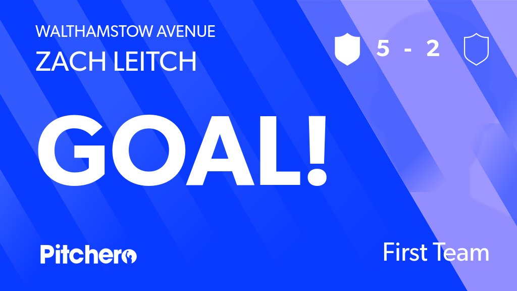 WalthamstowAFC's tweet photo. 87': Zach Leitch scores for Walthamstow Avenue 🙌
#WALCHI #Pitchero
https://t.co/2HCwD2oyjM https://t.co/mN6YlxXa9F