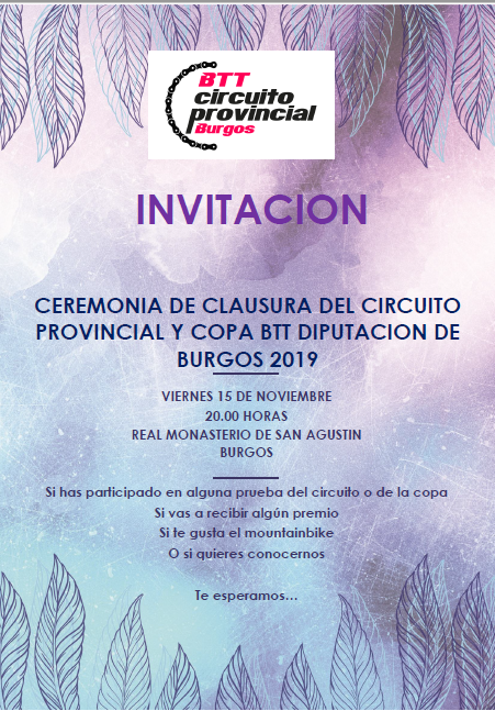 burgosenrutabtt's tweet photo. TE ESPERAMOS EL VIERNES 15 DE NOVIEMBRE https://t.co/gyTG192L0o https://t.co/J2CbEdGXWz