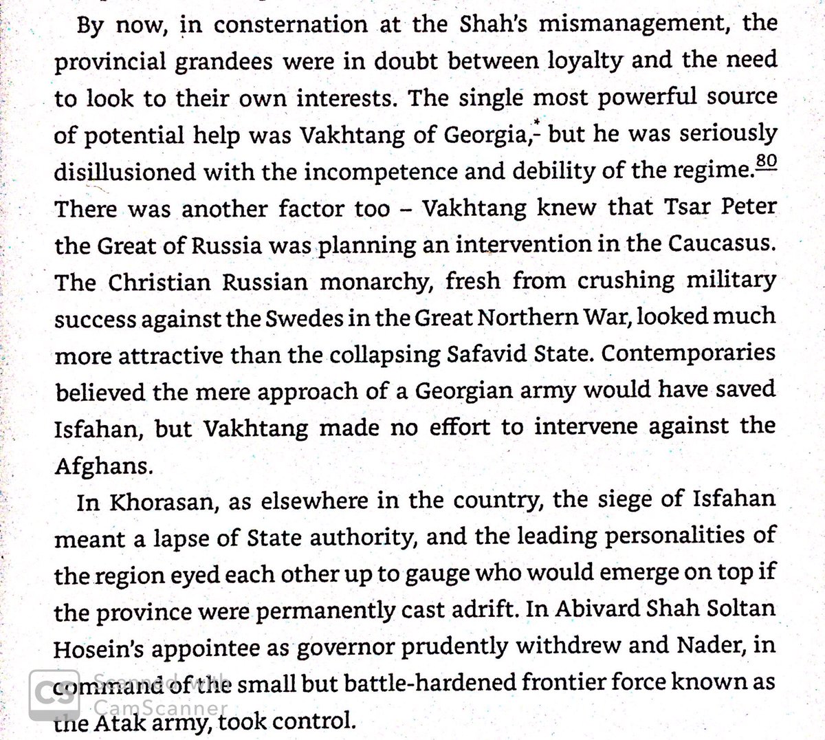 After the battled, Afghans besieged the Safavid Shah in Isfahan. Seeing the state collapse, the Georgians requested Russian intervention. Nader was still in Khorasan (NE Iran), & took control of a frontier army.