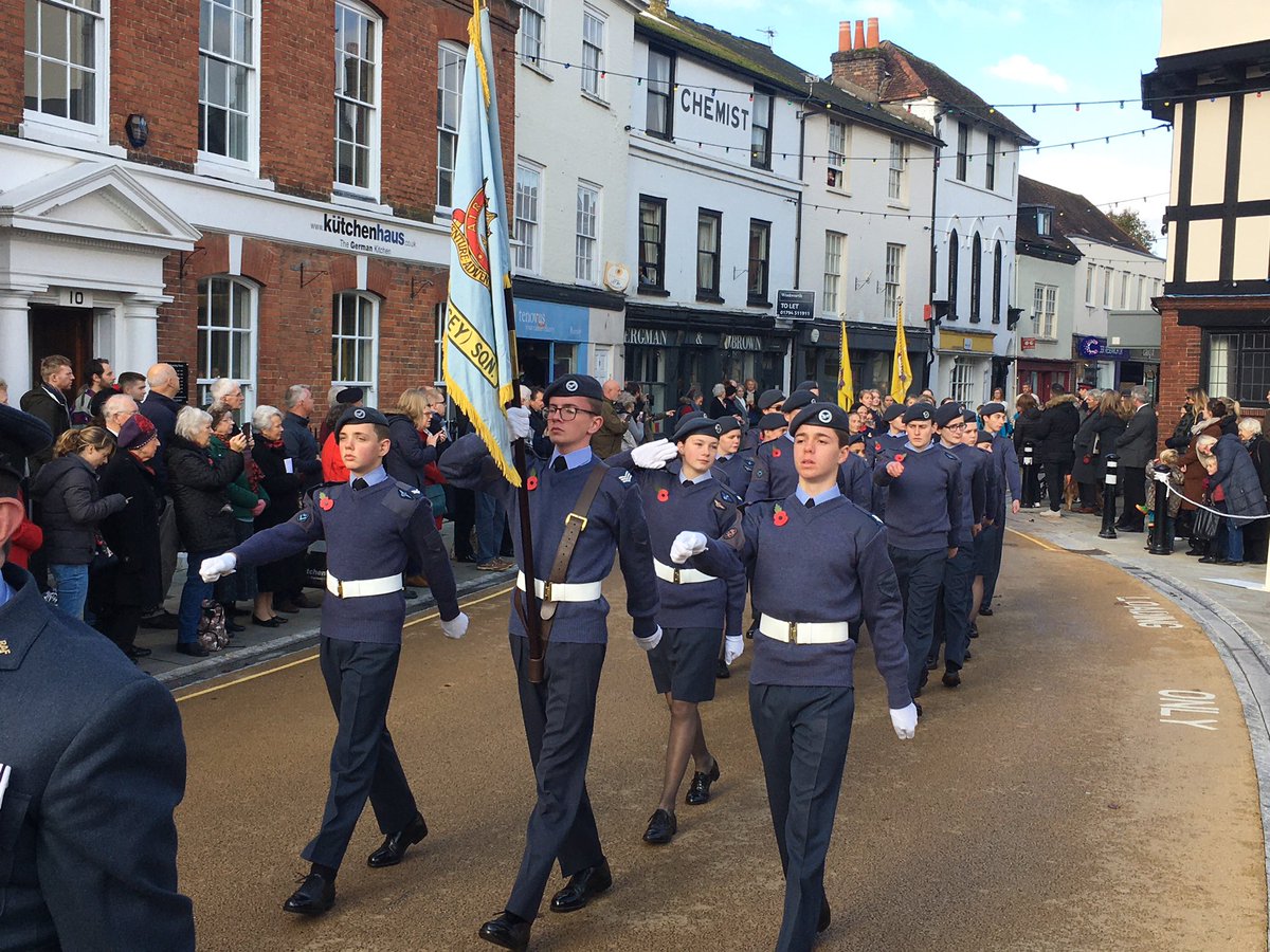 1391Sqn's tweet photo. Great remembrance service @romseyabbey and then the memorial park.  Always good to follow @rocromsey band.  Well done all @1391Sqn. https://t.co/f4tXncLF9Y