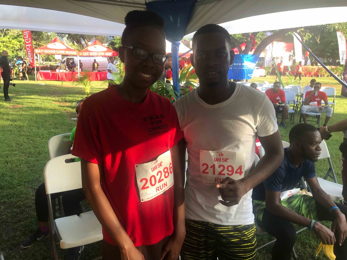 NCBFoundation's tweet photo. The N.C.B. Foundation team is here at the CB Group UWI 5K being led by our Chairperson Miss Thalia Lyn. #UWI5K #NCBFoundation #GiveBack #Education #Scholarships #TunForScholarships https://t.co/dLA4vo2q4w