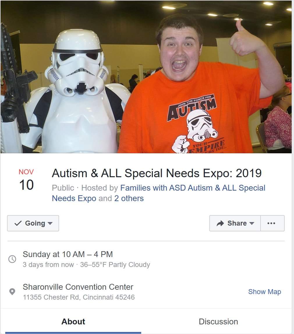 team_psbg's tweet photo. #TeamPSBG had a great time at the #FightforAbigail event yesterday! If you are interested in learning more about future events, check out the Fight For Abigail page.
TODAY is the Autism & ALL Special Needs Expo: 2019 at Sharonville Convention Center! We hope to see you there! https://t.co/12JIT1hwwN