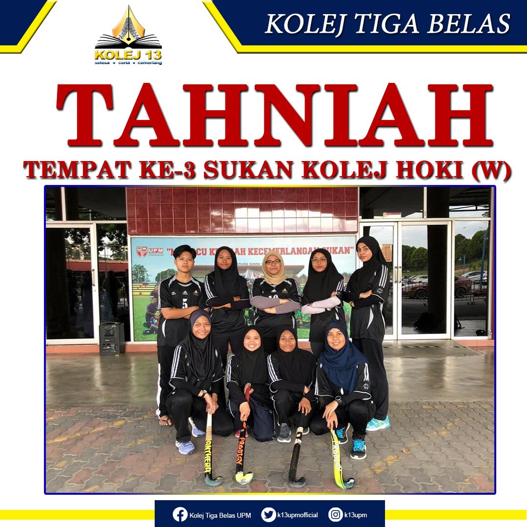 k13upmofficial's tweet photo. SYABAS & TAHNIAH kepada para atlet Kolej Tiga Belas!!
#k13flyinghigh #ThirteenthWarriors #WiraKita https://t.co/0VJEQWmrKN