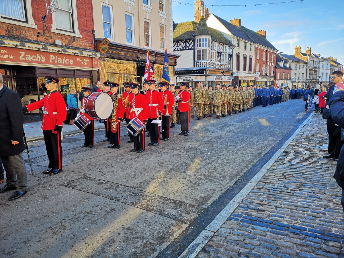 Cadets proudly partaking in Newport Town Remembrance Parade this morning to remember those who've fallen in conflict. #RemembranceDay <a href="/PoppyLegion/">Royal British Legion</a>