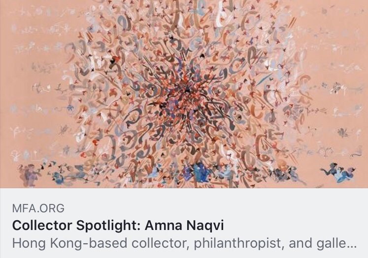 AANIdeas's tweet photo. Our founder Amna Naqvi will be speaking at the Museum of Fine Arts, Boston on 13th November, 2019 in the Collector Spotlight: Amna Naqvi. https://t.co/yaidnF9vJy