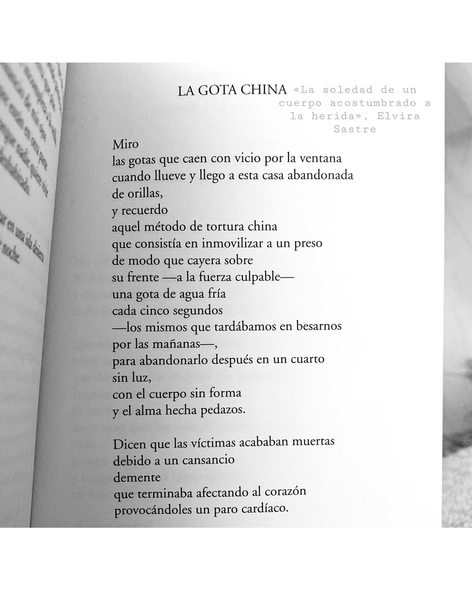 elvirasastre's tweet photo. Un poema de domingo.
#lasoledaddeuncuerpoacostumbradoalaherida https://t.co/jj1Hzjwkcu