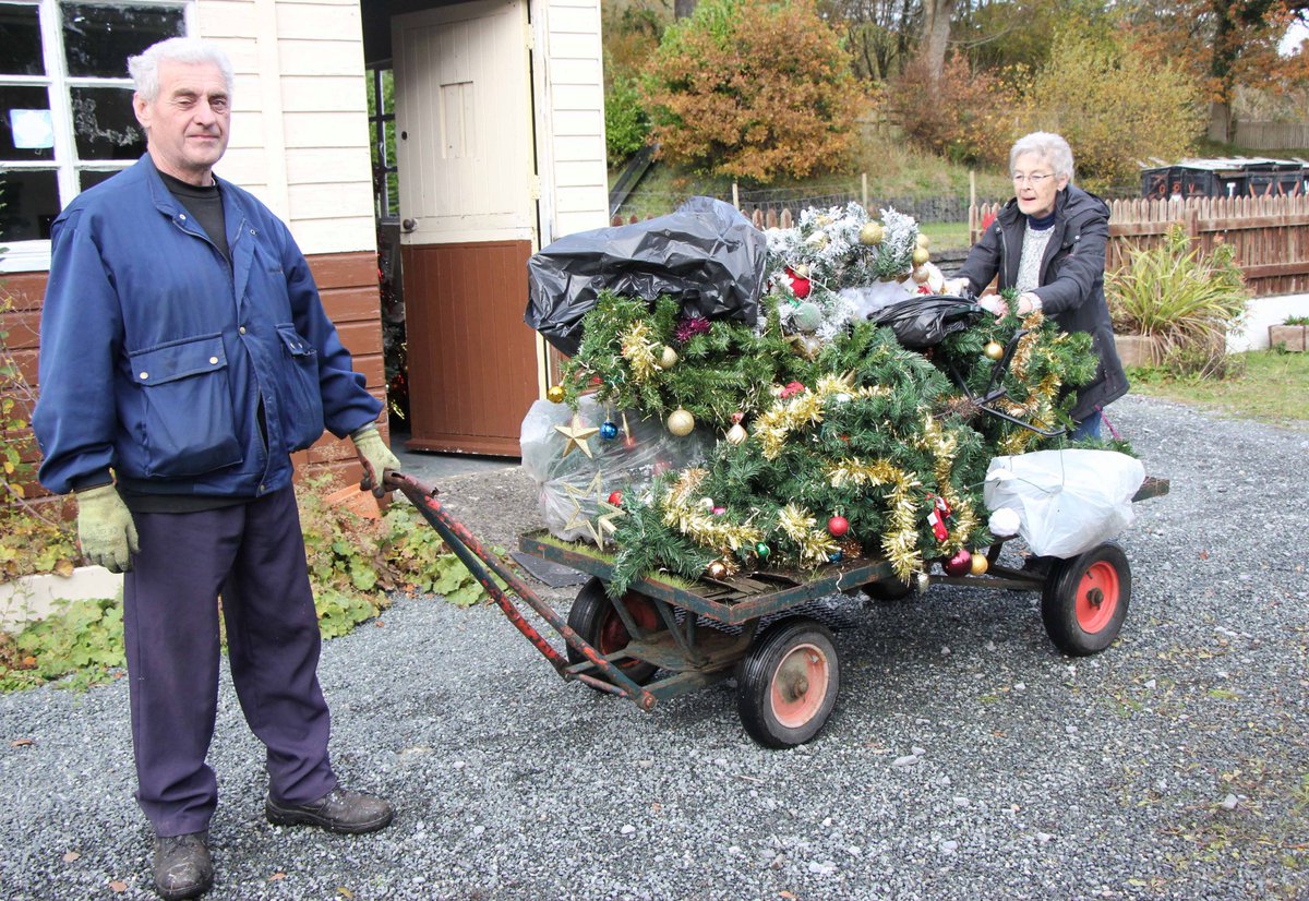 TeifiVRailway's tweet photo. "It's Beginning to Look a Lot Like..." Our members have been recovering the Christmas decorations from storage and putting them up in time for the Santa Specials which begin on December 9th. Now then, where did we leave that reindeer...? |PT| https://t.co/mW1gjHXrix