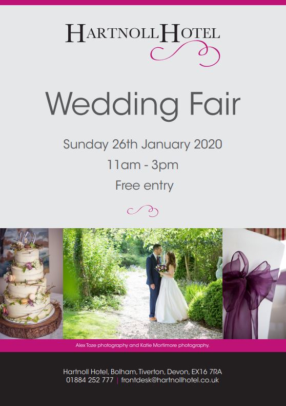 Save the Date - 26th January 2020 - Hartnoll Hotel's Wedding Fair - mailchi.mp/f9de9dc9522b/s…