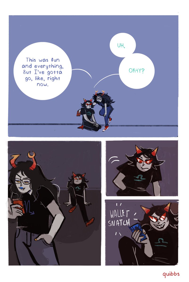 yall guessed the punchline already from the preview but here's my entire homestuck femslash zine comic!
