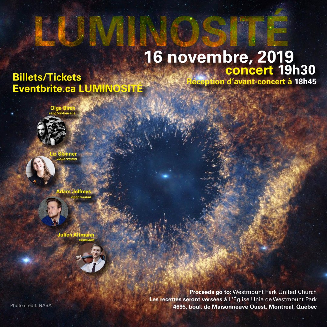 catsinthebagpur's tweet photo. An out of this world performance! Achetez vos billets dès aujourd’hui! Buy your tickets today! https://t.co/Pg7pvEpssp
#music #livemusic #performance #Montreal #montrealmusic #ClassicalMusic #concert #luminosite https://t.co/mzBy0kmS7z