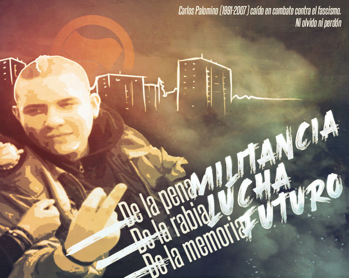 11/11/2007
 
Carlos Palomino (16 anys) és assassinat al metro de Madrid per un militar nazi quan es dirigia a protestar contra una convocatòria xenòfoba.

A <a href="/l_obrera/">L'Obrera</a> hi farem aquest mural per recordar que han estat 
12 años sin ti.
12 AÑOS CONTIGO.
✊🏽

youtu.be/b5hIX1cuzI4