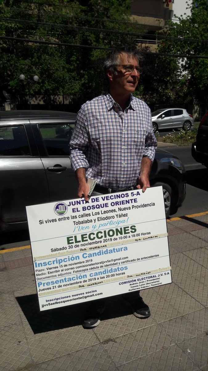 Comision5a's tweet photo. El presidente de la Comisión Electoral, @andres_jiron, informando a los vecinos del proceso electoral de la @junta_5 que se realizará el sábado 30 de noviembre https://t.co/oaoKjF9oqZ