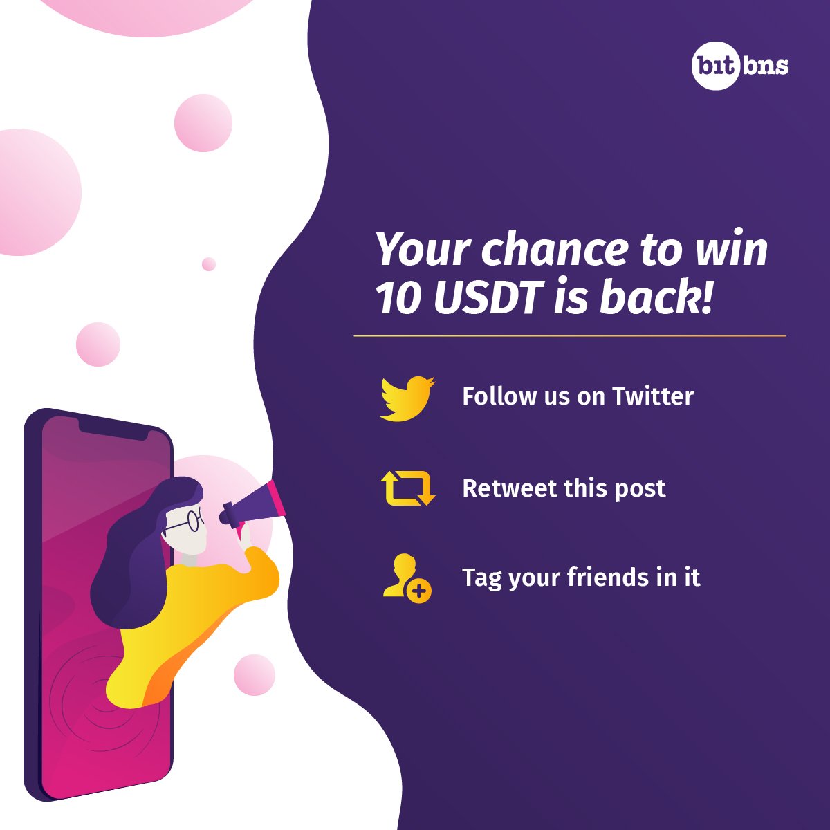 The 'Like &amp; Invite Contest' is still around and so is your chance to win 10 USDT. One lucky winner gets the reward.

#TheFutureOfFinanceIsHere #Blockchain #Cryptocurrency #BitbnsInThailand