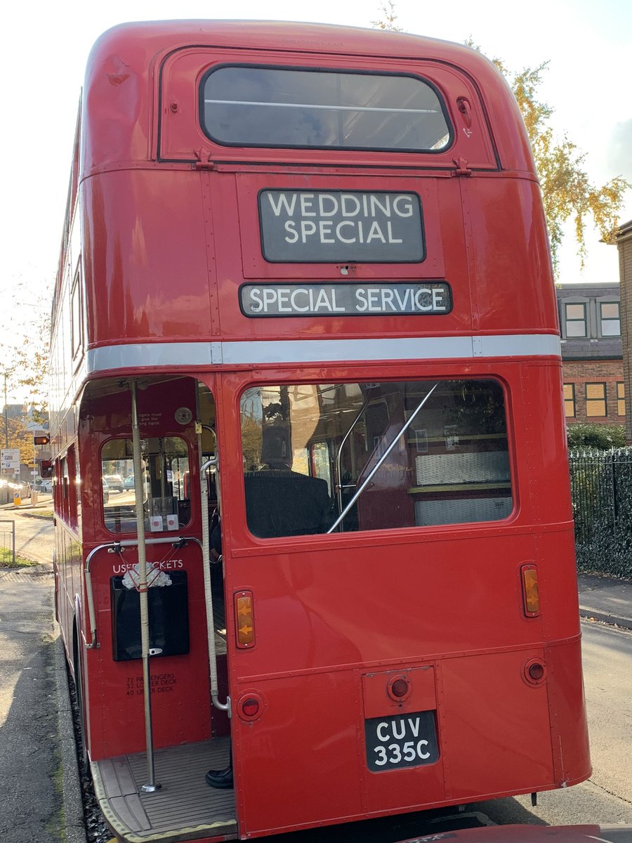 ralpha060461's tweet photo. Wonderful way to get to your reception #routmaster lovely old buses grew up with these beauties https://t.co/DWGQocGG3j