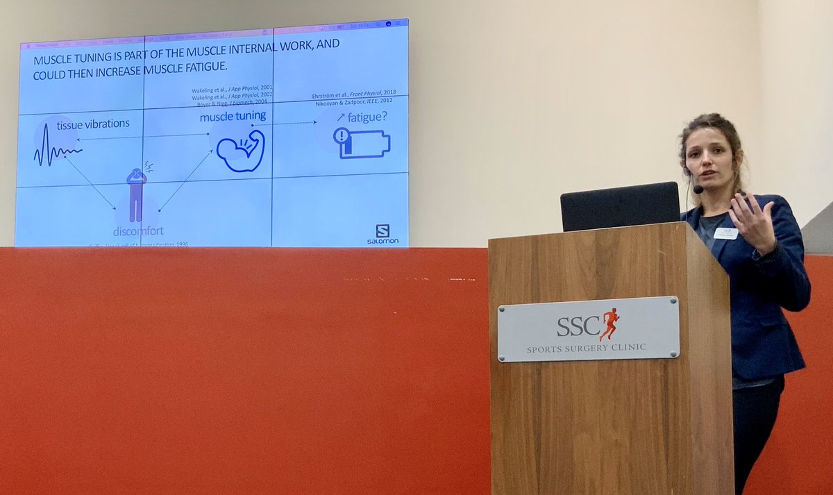 jb_morin's tweet photo. Cool talk by @GiandoliniM from @SalomonSports showing how to reduce vibration & improve comfort in long distance 🏃🏃♀️ using muscle tuning, compression or shoes
⚠️ response to footwear 👟🥾highly variable among individuals, no universal recipe
Proud PhD supervisor 😊
#SSCrun2019 https://t.co/fypPi1e2br