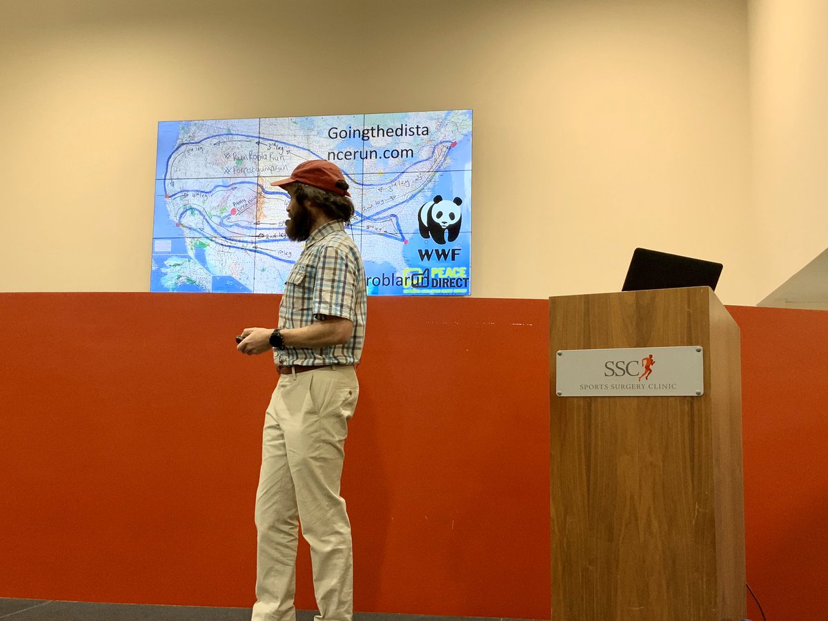 jb_morin's tweet photo. The great @runroblarun Rob explaining his “do like Forrest” 🦐🏃running feat across America & again. Loved this fun-deep talk and life experience 🙏
Follow Rob & donate to @WWF @peacedirect, some of his “why the f... did you do that” reasons
https://t.co/87GFgcsN49
#SSCrun2019 https://t.co/uPYmZp4c3N