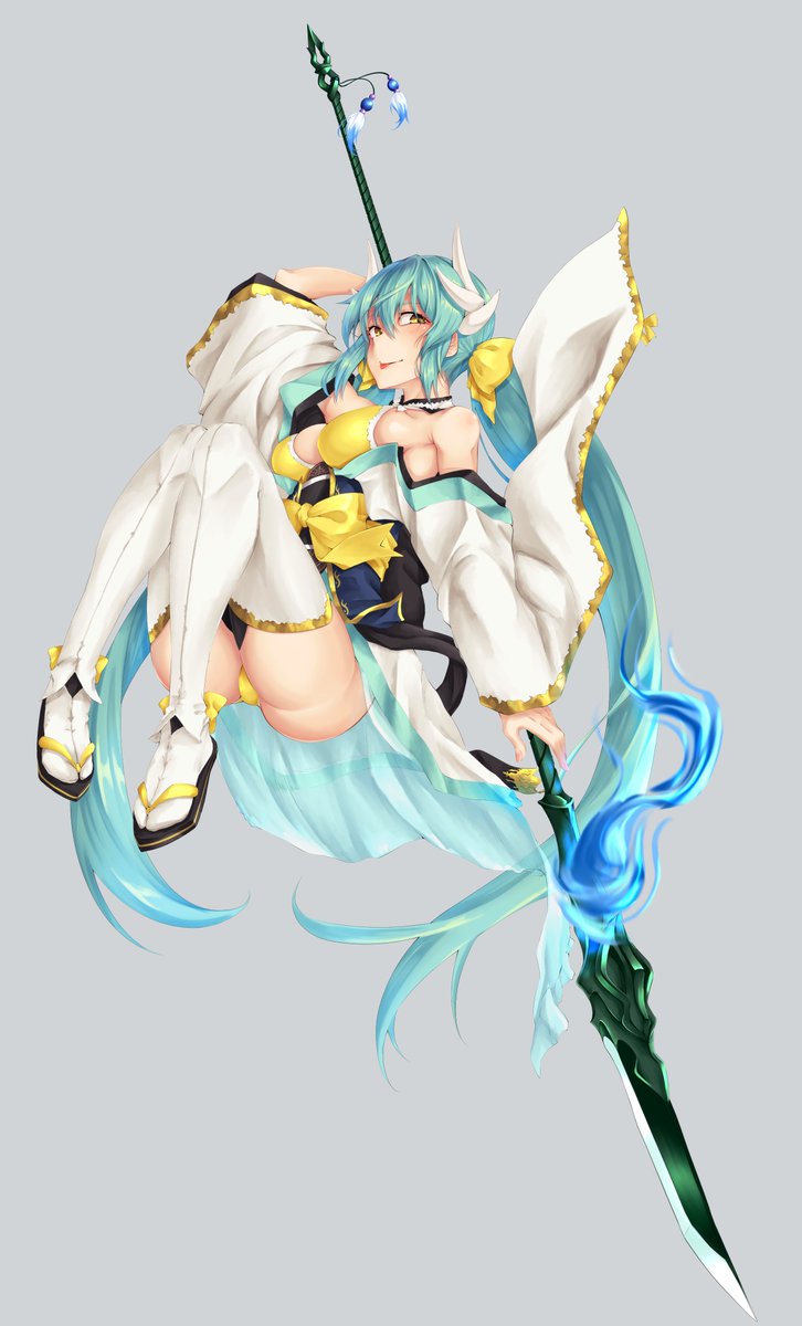 清姫(Fate) ,清姫(水着) 「槍きよひー描いたよ
#FGO #清姫 」|Kuromuのイラスト