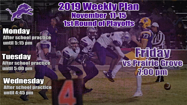 hsdlionsfball's tweet photo. It's a great day to be a Lion!  For the 8th consecutive year, the Lion football team will be in the AHSAA playoffs.  Come out and support the Lions as we host the Prairie Grove Tigers Friday night at 7:00 pm.  Go Lions! #ptw #weB4me #family4ever https://t.co/TeuWjeDzab https://t.co/n1tCkhfXrz