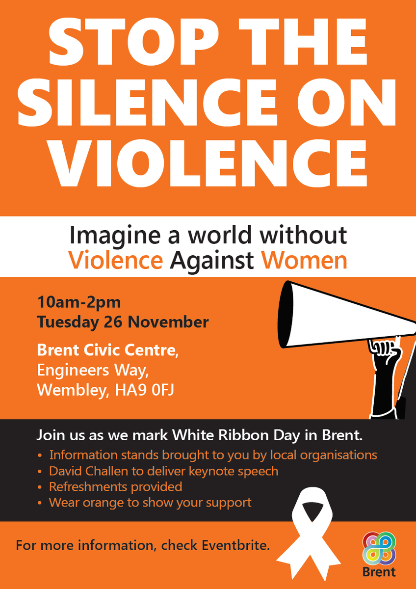 Brent_Council's tweet photo. This #WhiteRibbonDay, @David_Challen will be joining us for a special event, Stop the Silence on Violence. Hear from David and other speakers as we imagine a world without #ViolenceAgainstWomen

Book your free ticket at
https://t.co/vfnPiQUJH4

#OrangeTheWorld @UN_Women https://t.co/odnYc4J4f8