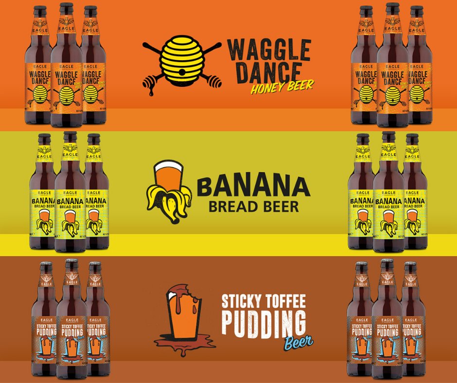 CaskFinder on Twitter: "#WIN 3 cases of ale - Waggle Dance Honey Beer, Banana Bread Beer, Sticky Toffee Pudding Beer brewed by the Eagle brewery. Real &amp; Honey are used