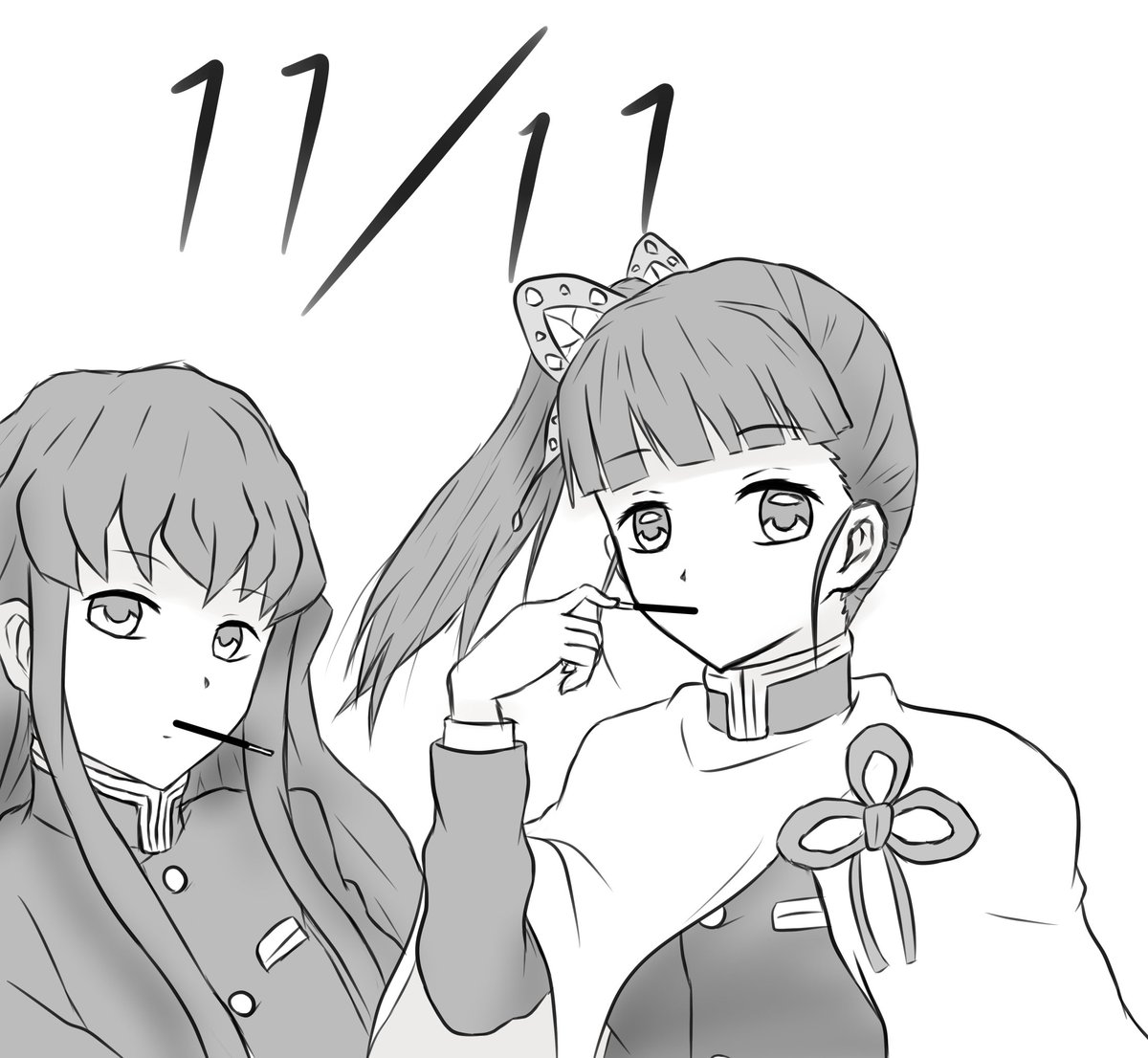 11月11日はポッキーの日‼️
ということでカナヲちゃんと無一郎くん描きました? 

#鬼滅の刃 #栗花落カナヲ #時透無一郎 
#鬼滅の刃イラスト #イラスト #ポッキーの日 
#鬼滅の刃好きさんと繋がりたい 
#鬼滅の刃絵描きさんと繋がりたい 
#イラスト好きな人と繋がりたい 
#絵描きさんと繋がりたい 