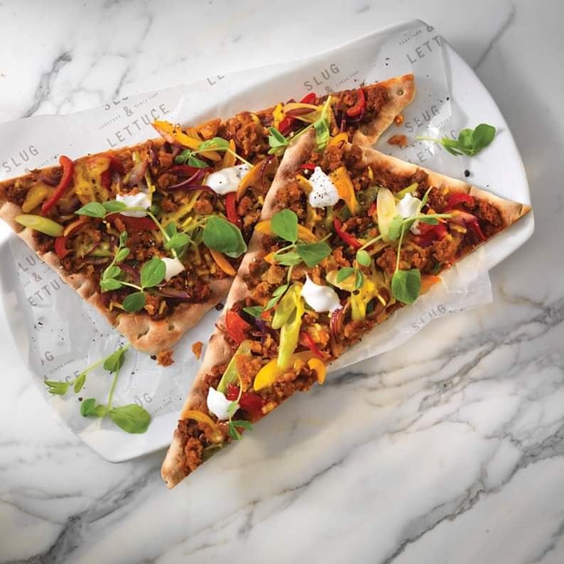SlugAlbertSq's tweet photo. Exploring the Christmas markets made you peckish? Why not pop in and try one of our tasty tostada flatbread? #slugsundays #foodporn https://t.co/BI7whn1fVK