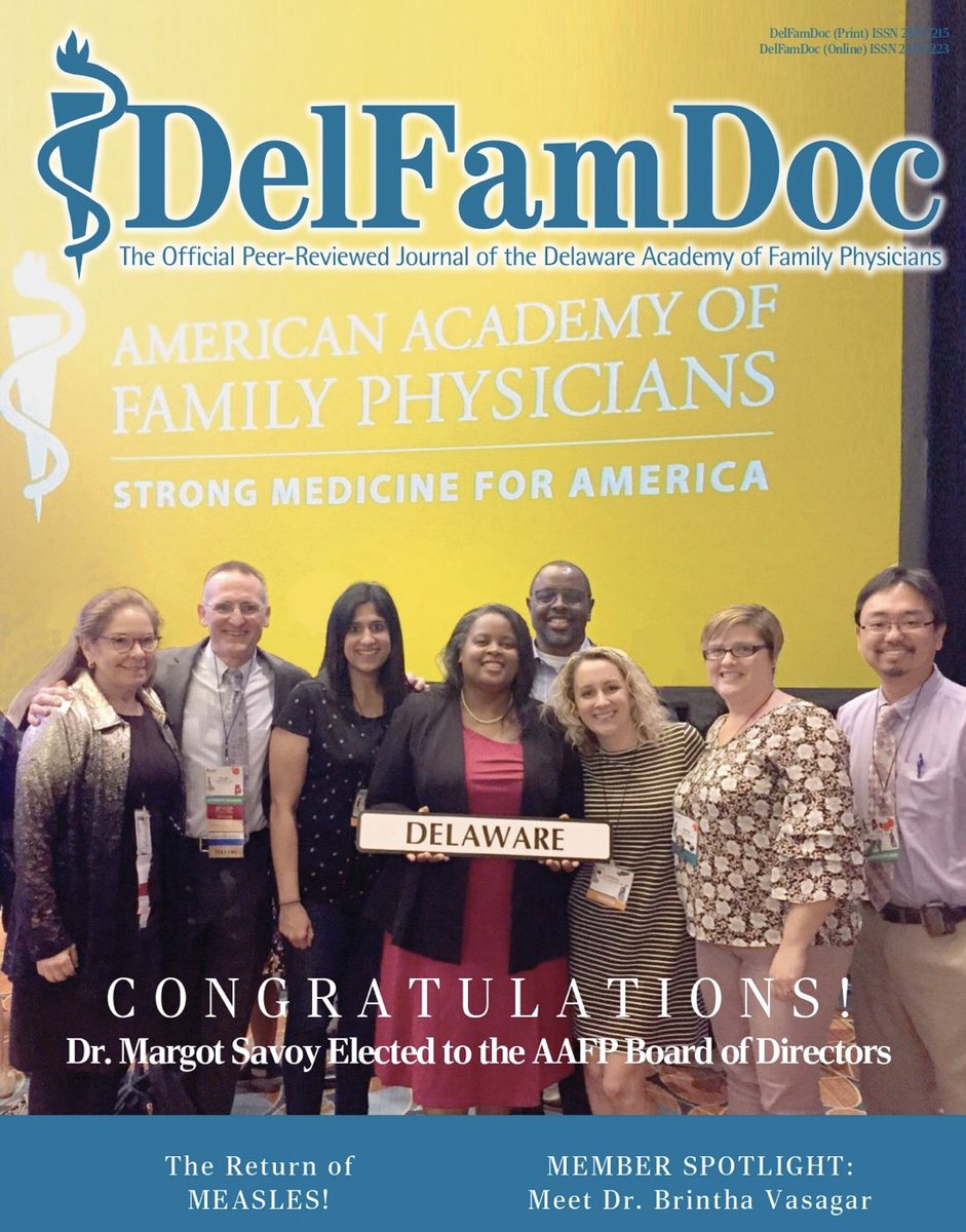 Delfamdoc's tweet photo. Latest edition of #DelFamDoc is out!! Features news from the AAFP COD, member spotlight on Dr. Vasagar, update on the primary care legislation & more! https://t.co/7nGNsSRgU3 https://t.co/uu9Mhypcqg