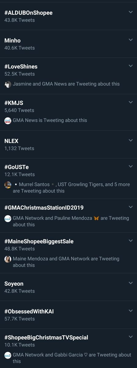 LopezShacha's tweet photo. Halos trending lahat. Amazing! #ALDUBOnShopee #LoveShines #KMJS #GMAChristmasStationID2019 #MaineShopeeBiggestSale #ShopeeBigChristmasTVSpecial https://t.co/hW4MzgOEes
