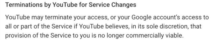 NEW YOUTUBE TERMS: ACCOUNTS DEEMED NOT “COMMERCIALLY VIABLE” CAN BE DELETED EJBY2seWoAEE2TV?format=jpg&name=small