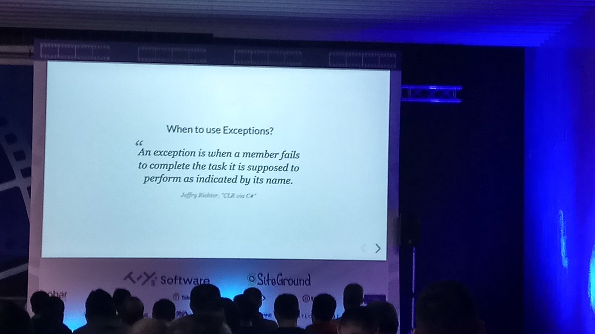 buki_zvani_pera's tweet image. Exceptions by @nikolaposa at #bgphp19