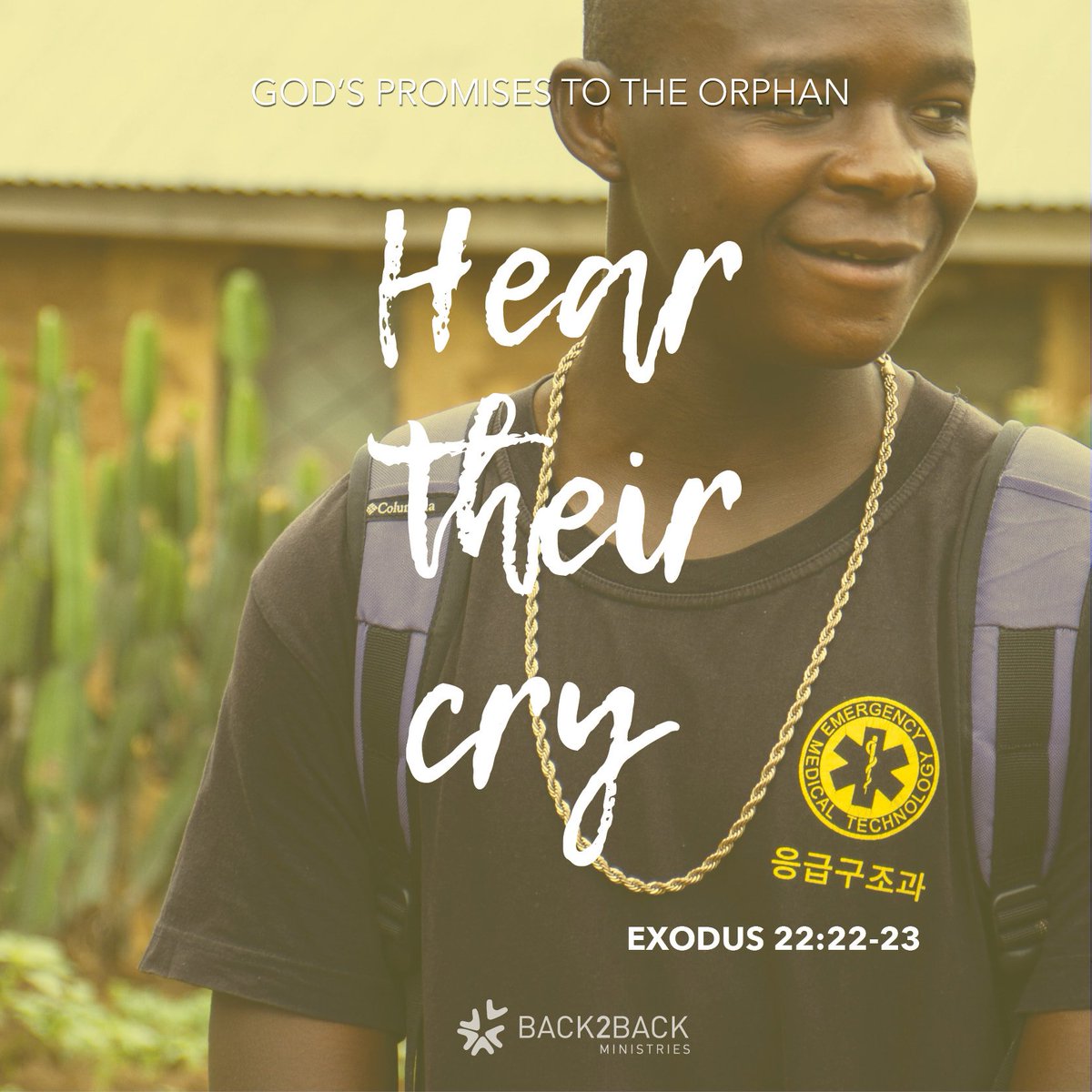 b2bministries's tweet photo. Today is #OrphanSunday. God's promises to the orphan are found over and over again in the Bible. Will you take a moment to pray these truths over the orphaned and vulnerable kids you know and love? @OrphanAlliance #knownandloved #james127 #orphancare #bethedifferenceforone https://t.co/xqhPJTZzZ0